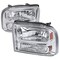 Spec-D Tuning 05-07 Ford F250 Chrome Euro Headlights, 2LH-F25005-ABM 2LH-F25005-ABM - alternate 1